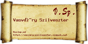 Vasváry Szilveszter névjegykártya
