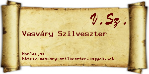 Vasváry Szilveszter névjegykártya