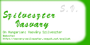 szilveszter vasvary business card