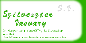 szilveszter vasvary business card